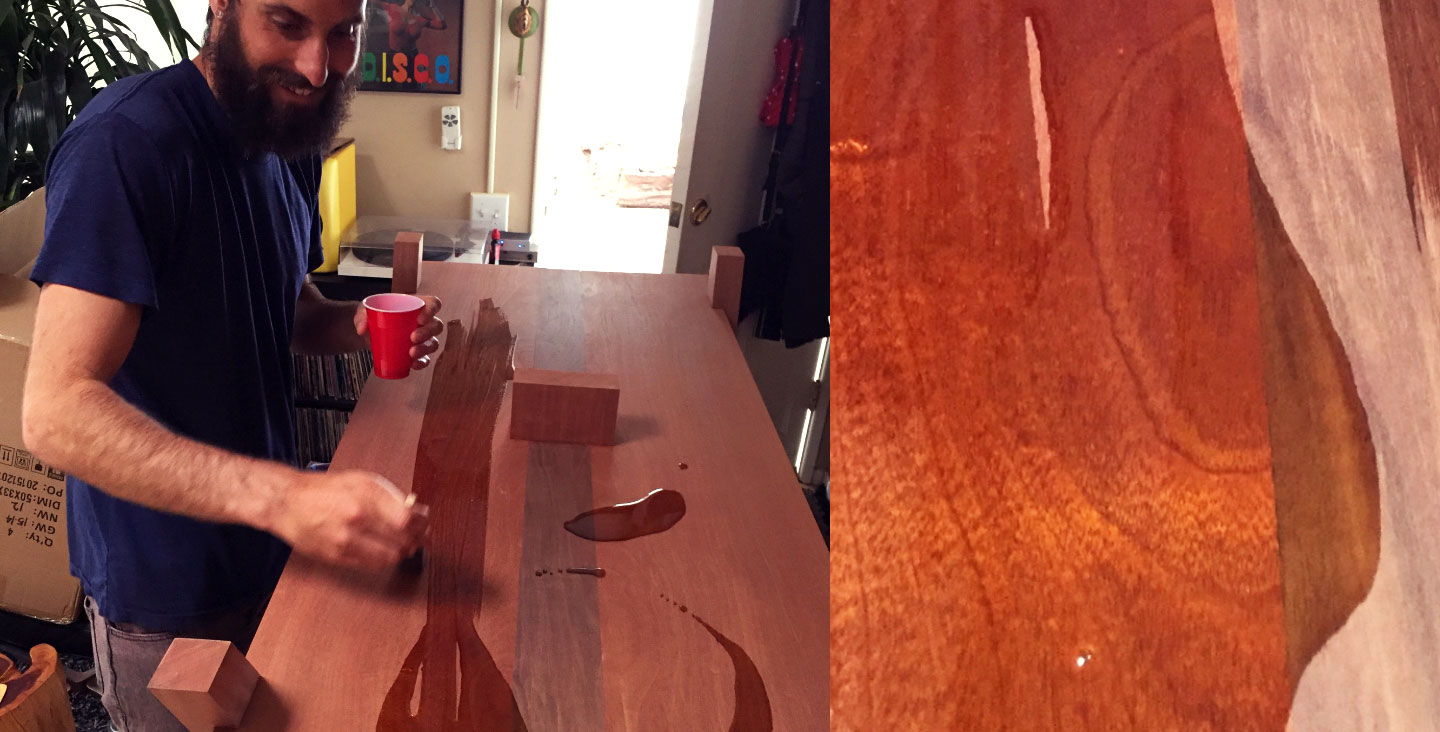 Applying Boiled Linseed Oil