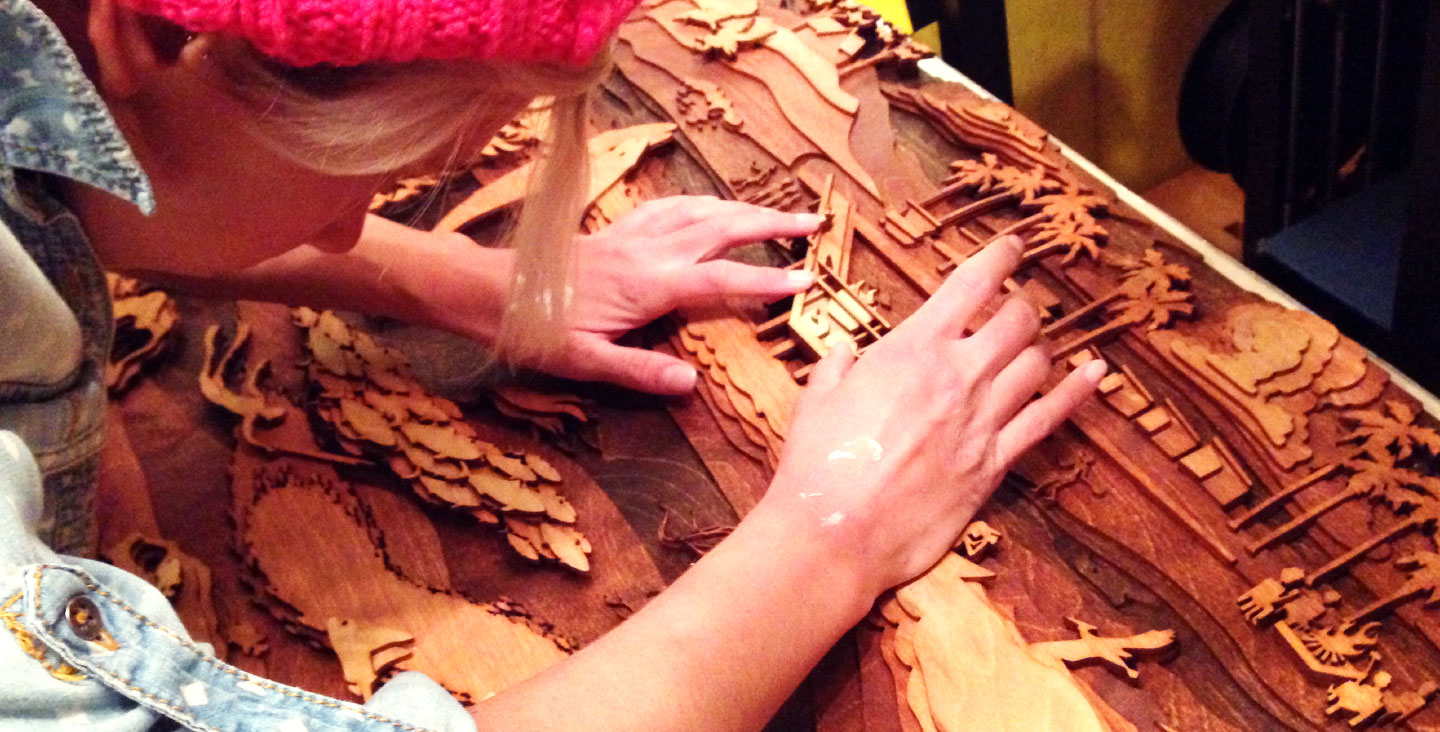 Glueing pieces together