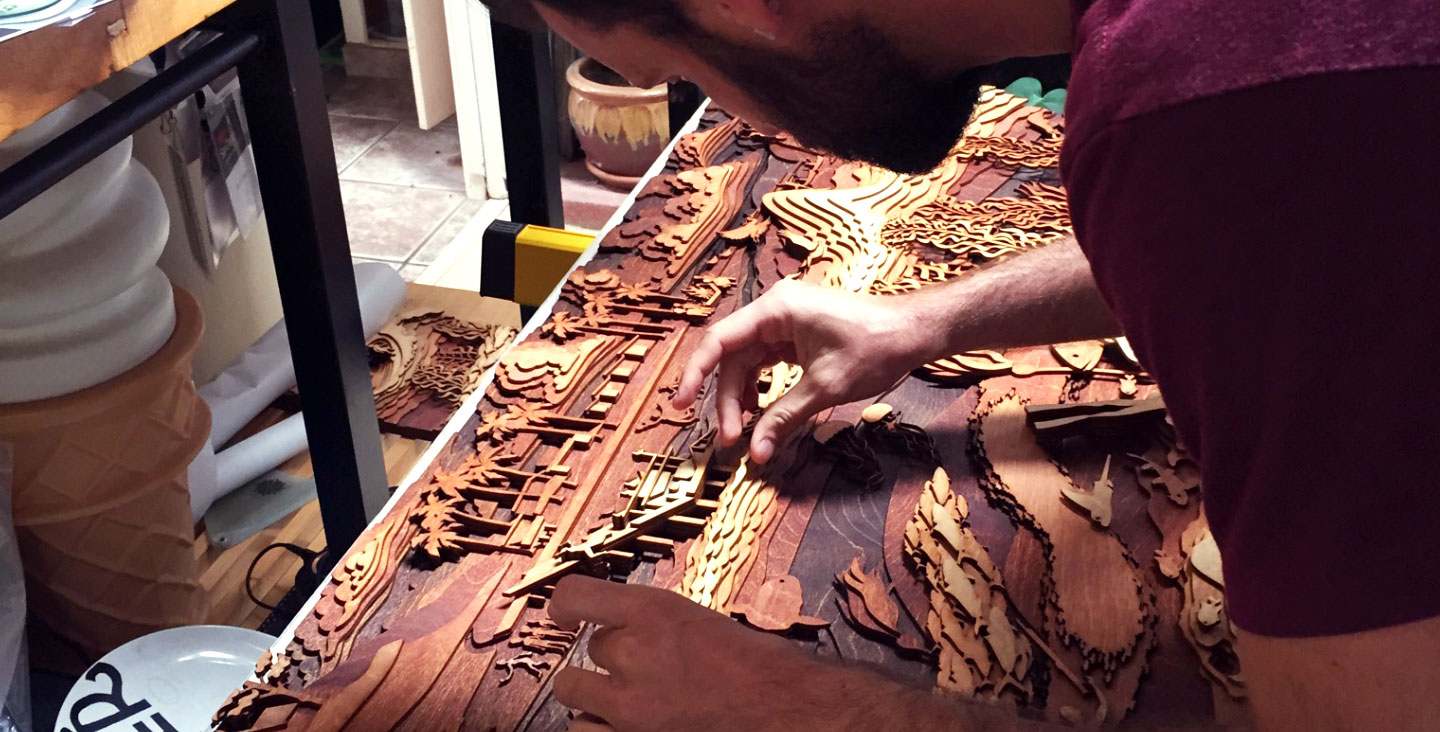 Glueing the final piece