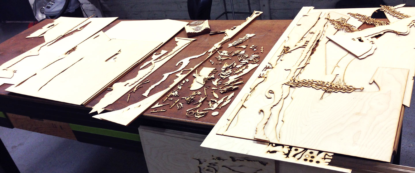 Laser cut pieces