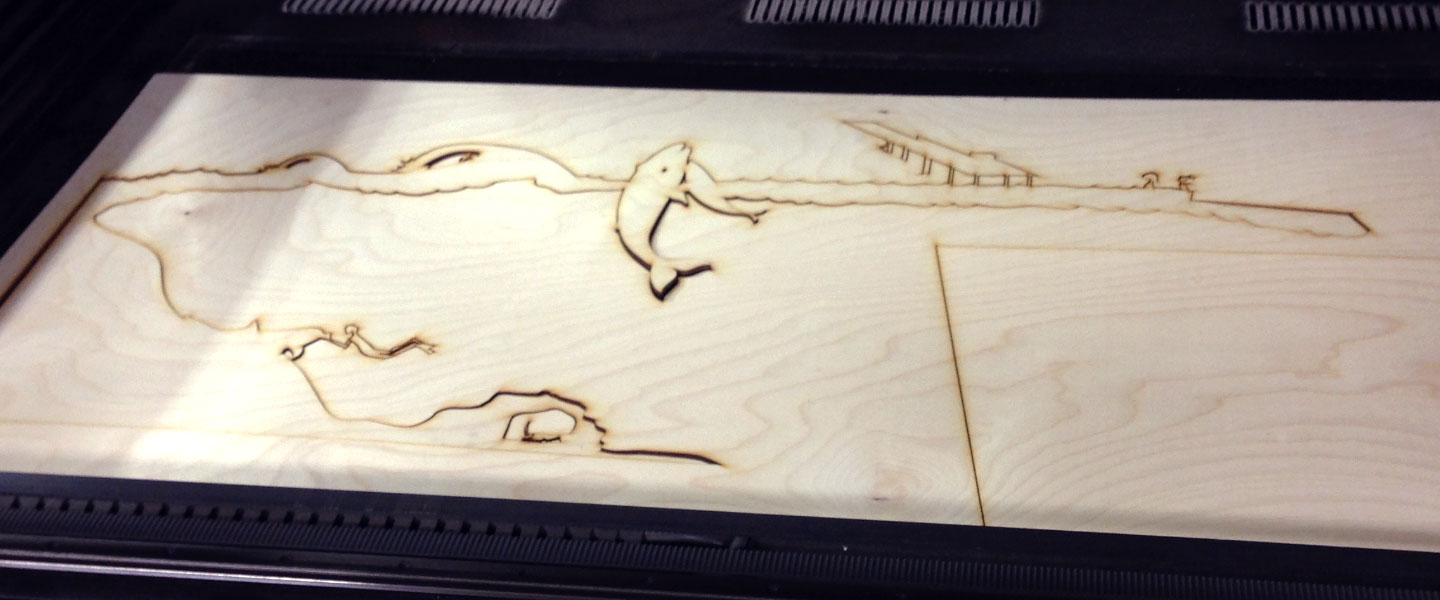 The Laser Cutter at work