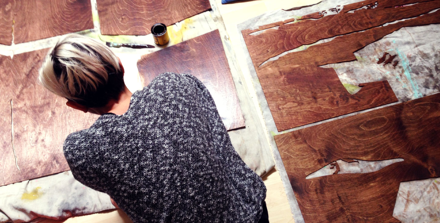 Staining the Wood