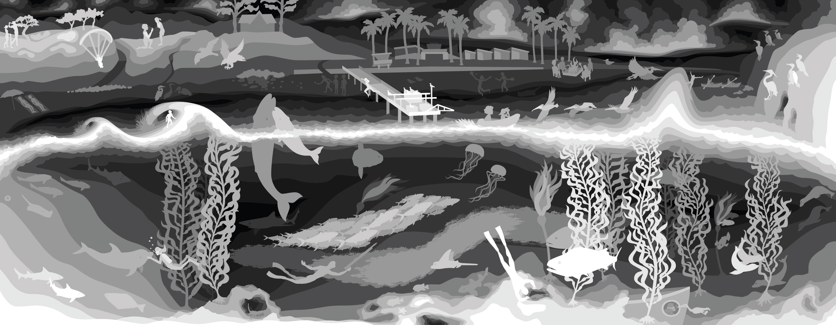 the final vector illustration for the top of the table